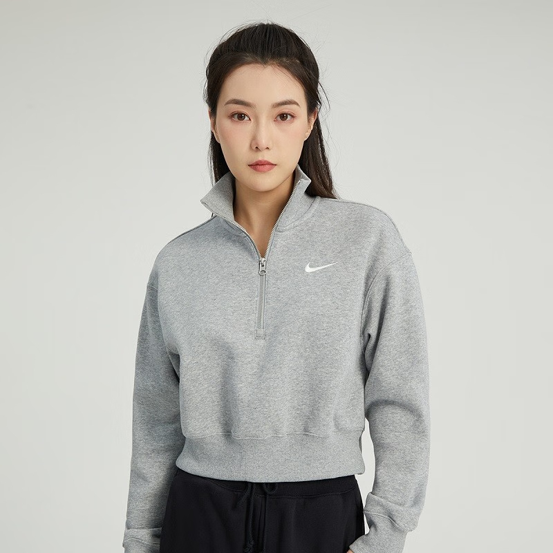 耐克女子休闲宽松舒适潮流时尚短款运动套头衫DQ5768-063