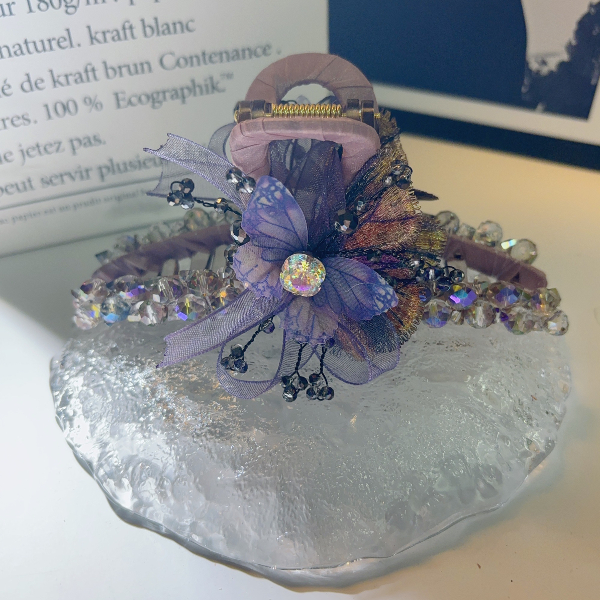 A8524编号紫莹轻奢发饰《大抓夹》