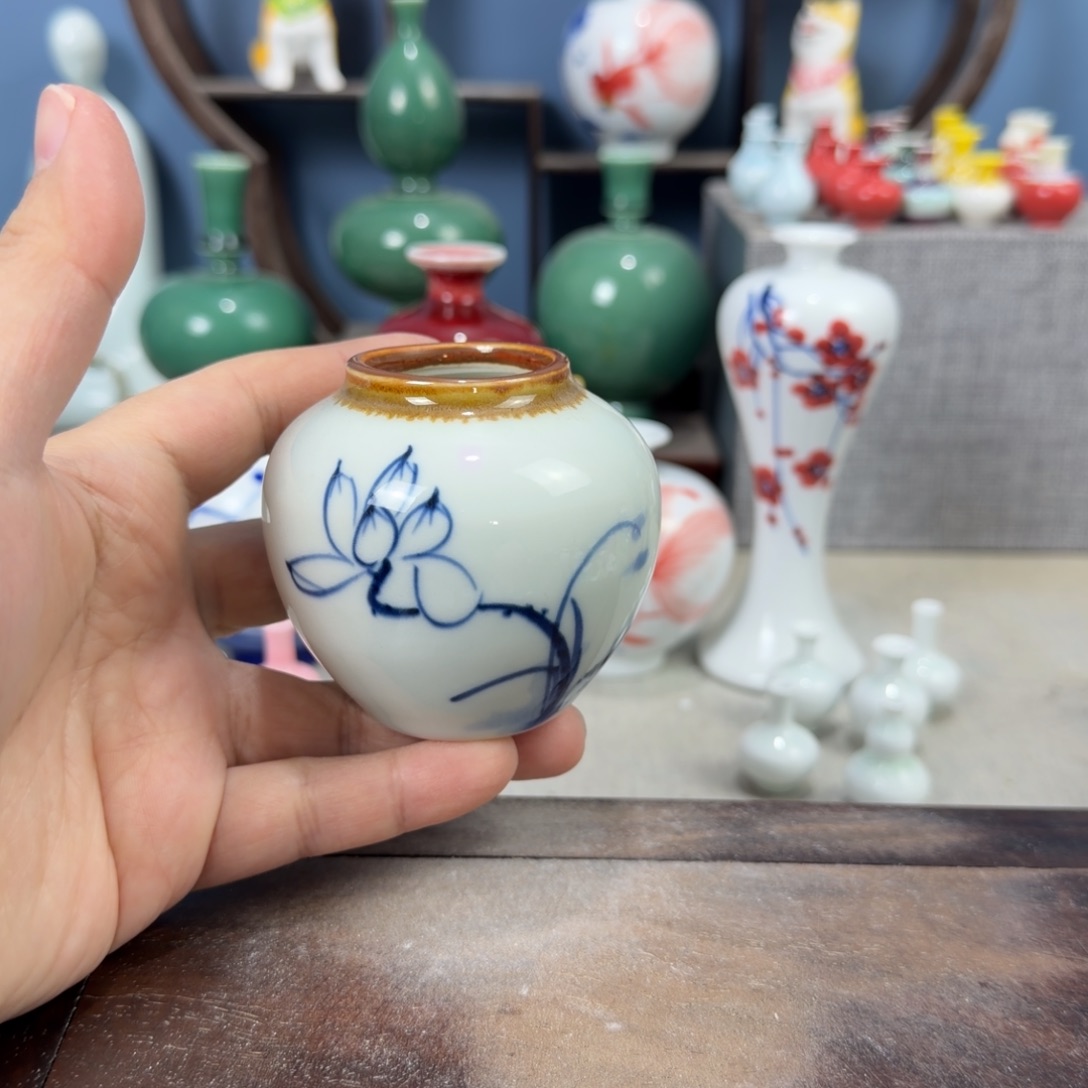 陶瓷手工小花器摆件
