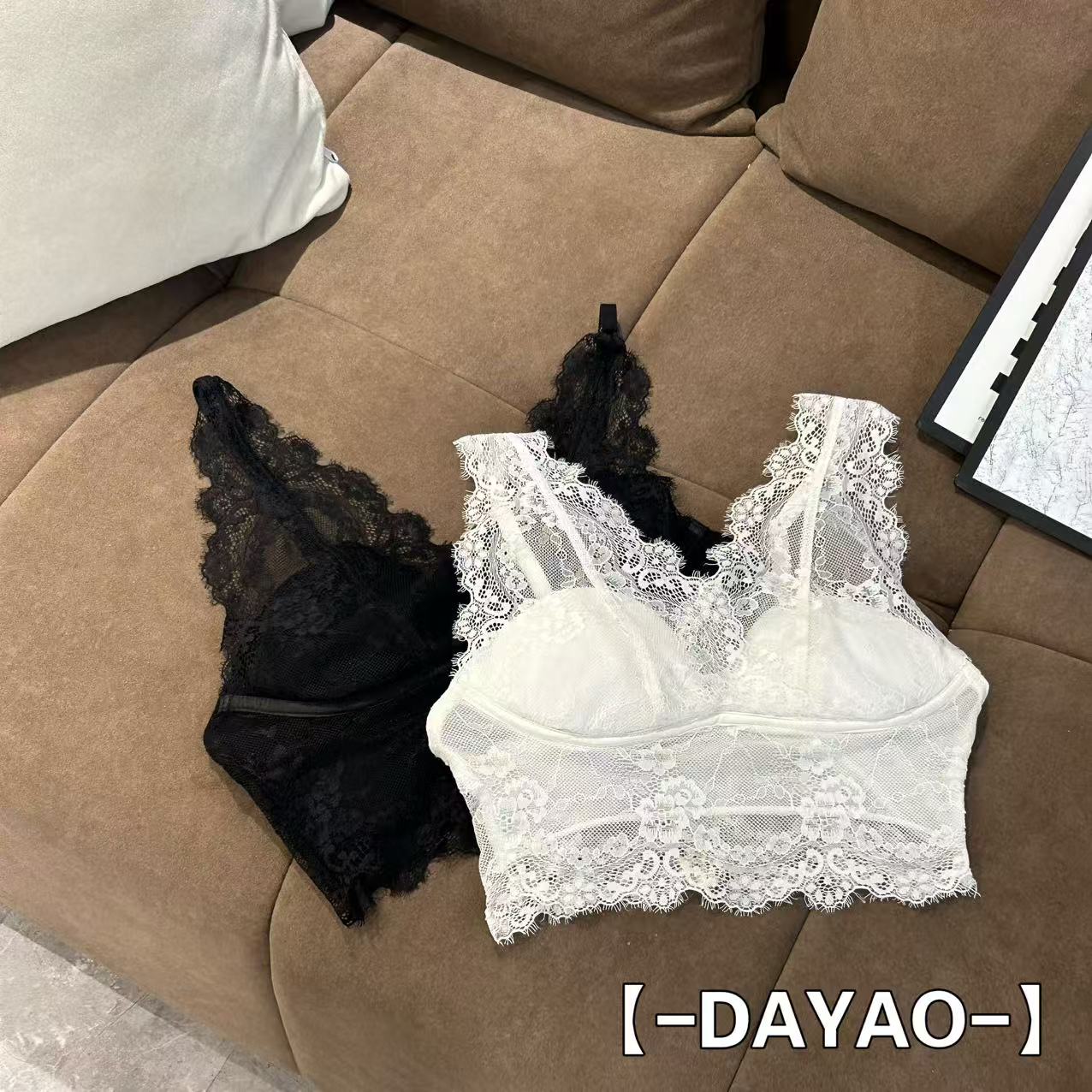【no退no换】【浪漫拼接】裸感蕾丝芭蕾风薄款美背无钢圈背心 231
