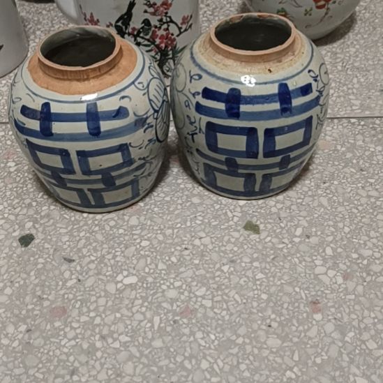 蔗***男摆件陶双双双喜临门罐罐摆双双双喜临门罐罐