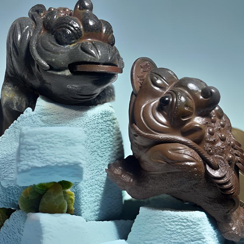 可养手工茶宠，金蟾，柴烧工艺手工可养茶宠