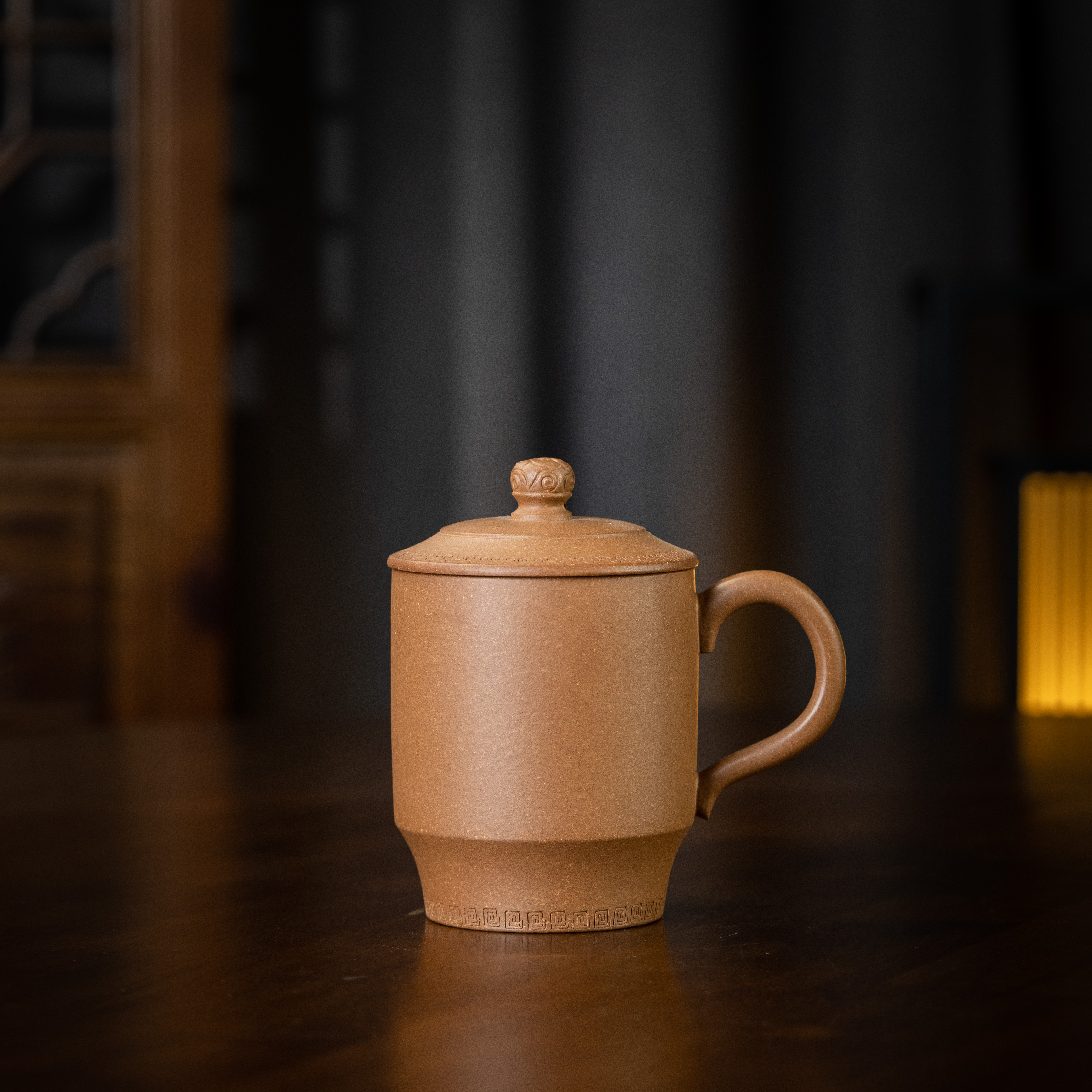【砂界文创】如意 盖杯 段泥 360cc 紫砂盖杯家用茶具