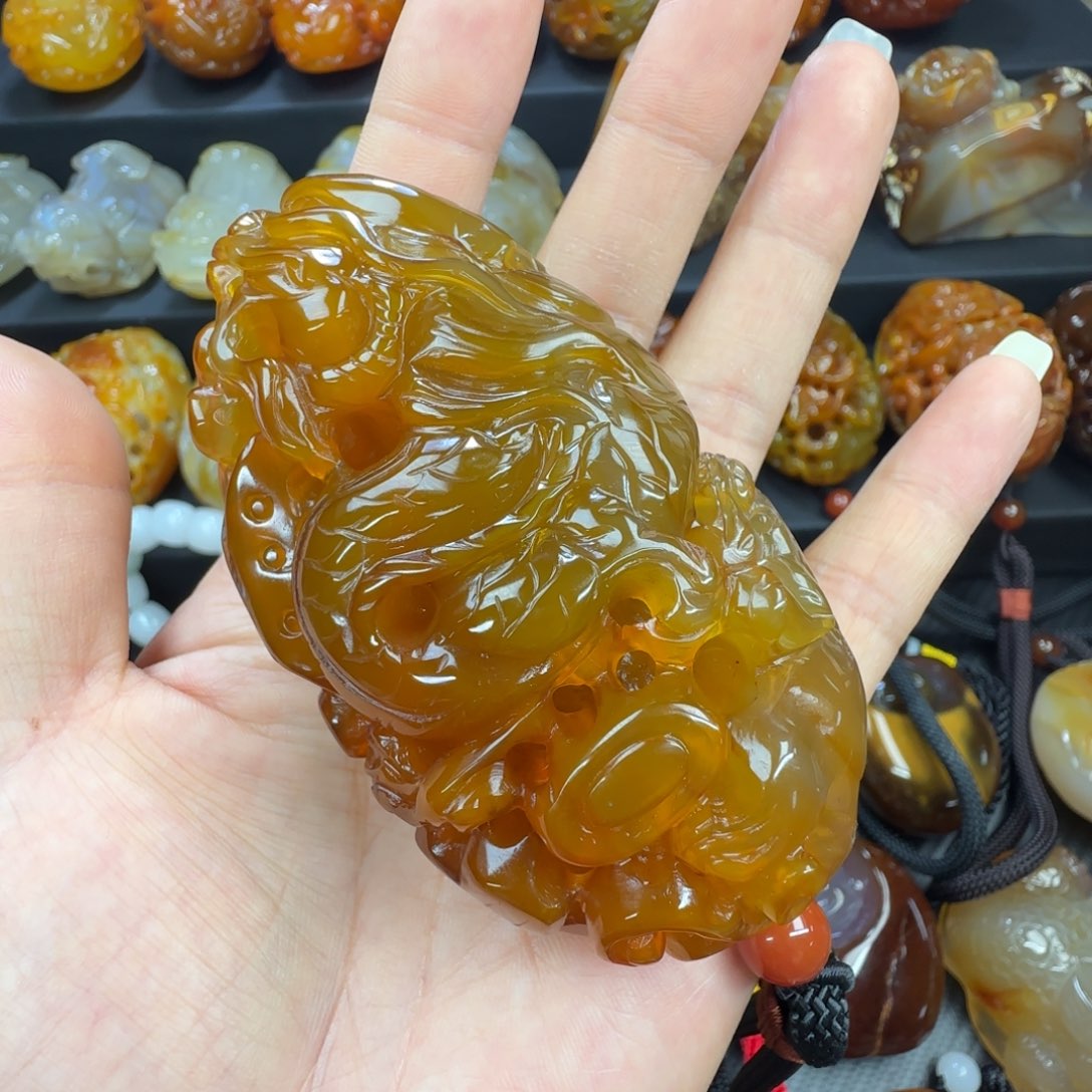 玛瑙/玉髓合金手把件