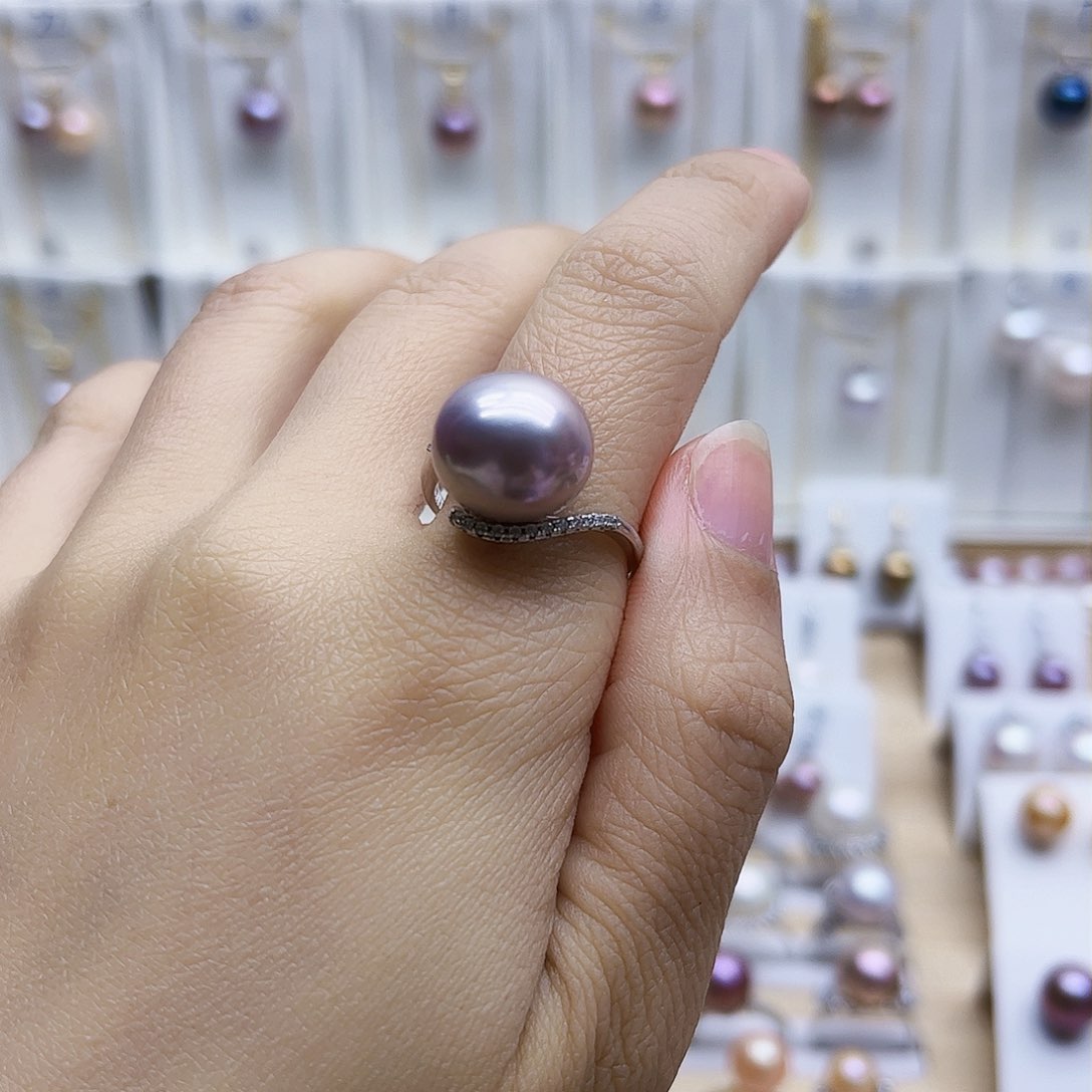 淡水珍珠戒指银S925镶嵌
