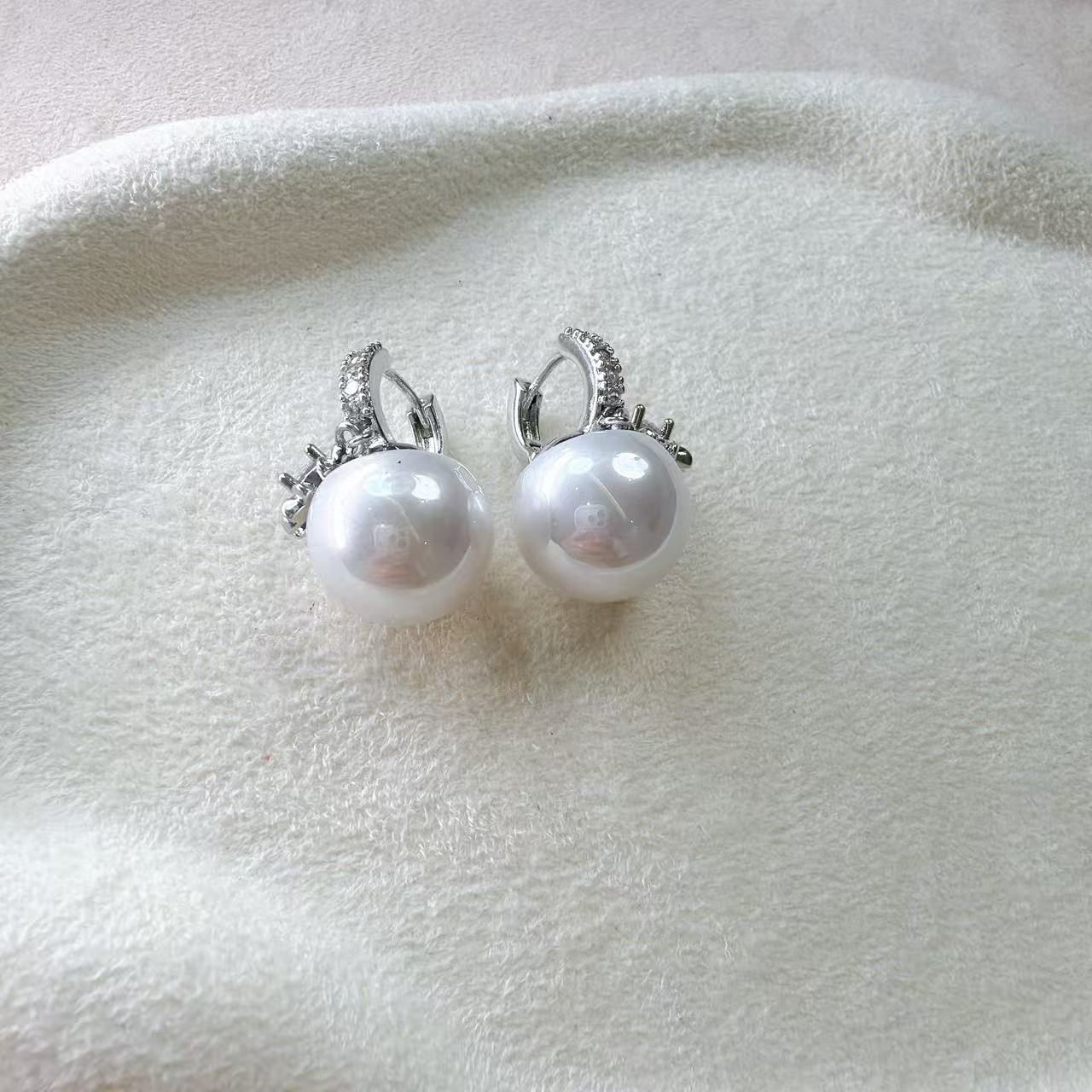 铜合金仿珍珠耳饰 【AG•饰品】耳环AG01881