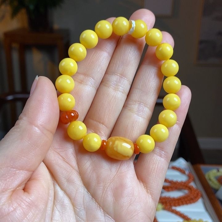 琥珀手链未镶嵌蜜蜡手串9
