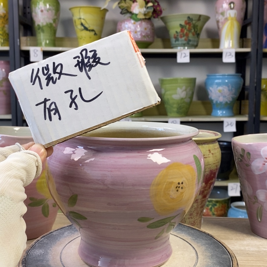 景德镇手工手绘陶瓷花盆