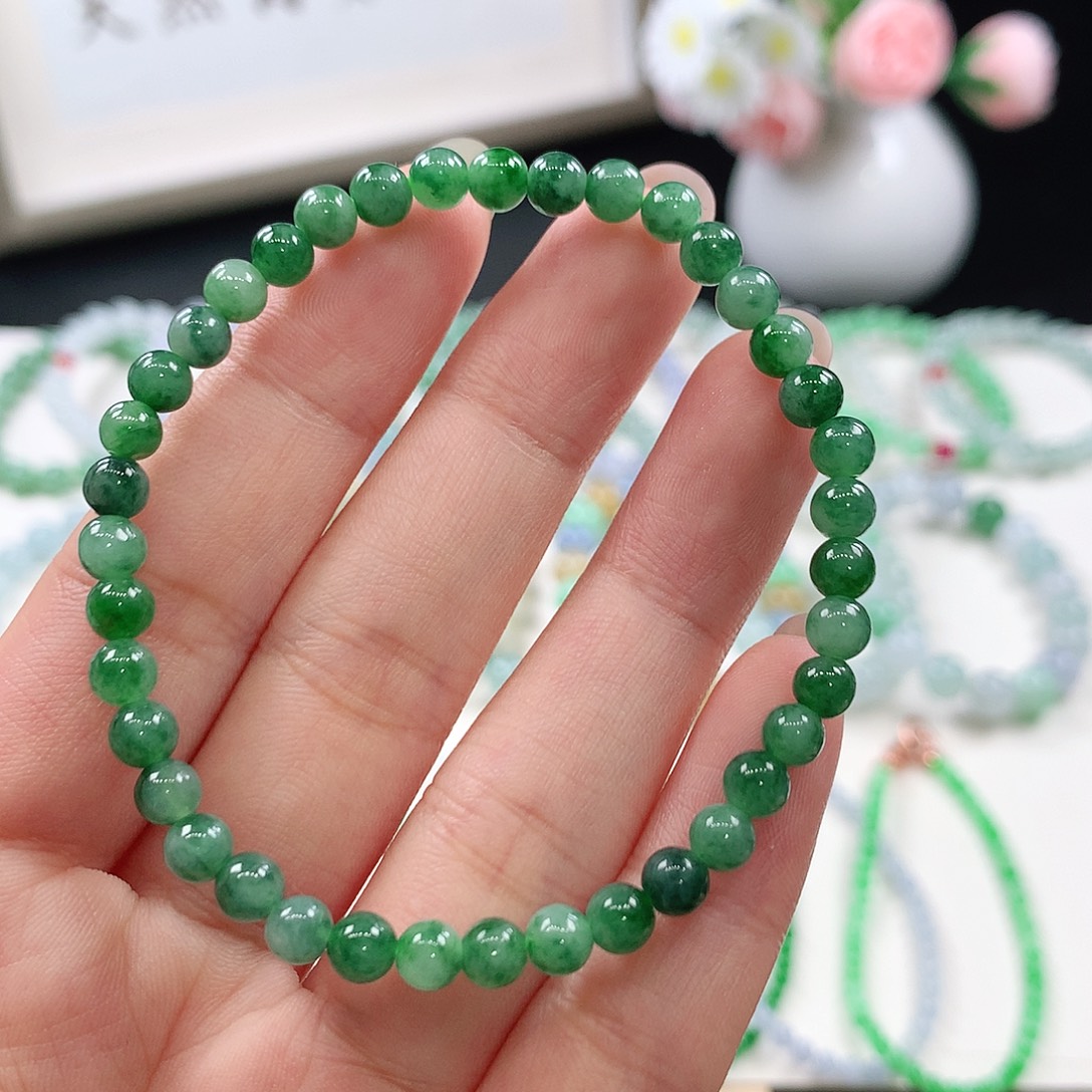 翡翠未镶嵌手链4.8mm