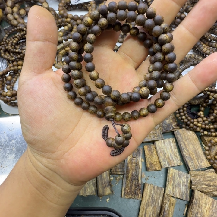 地***角沉香沉香碎屑奇楠沉香张勺子卡0.6多圈沉水浮17.9克