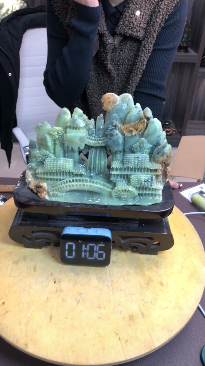 蛇纹石玉（覆膜）摆件原创作品。158