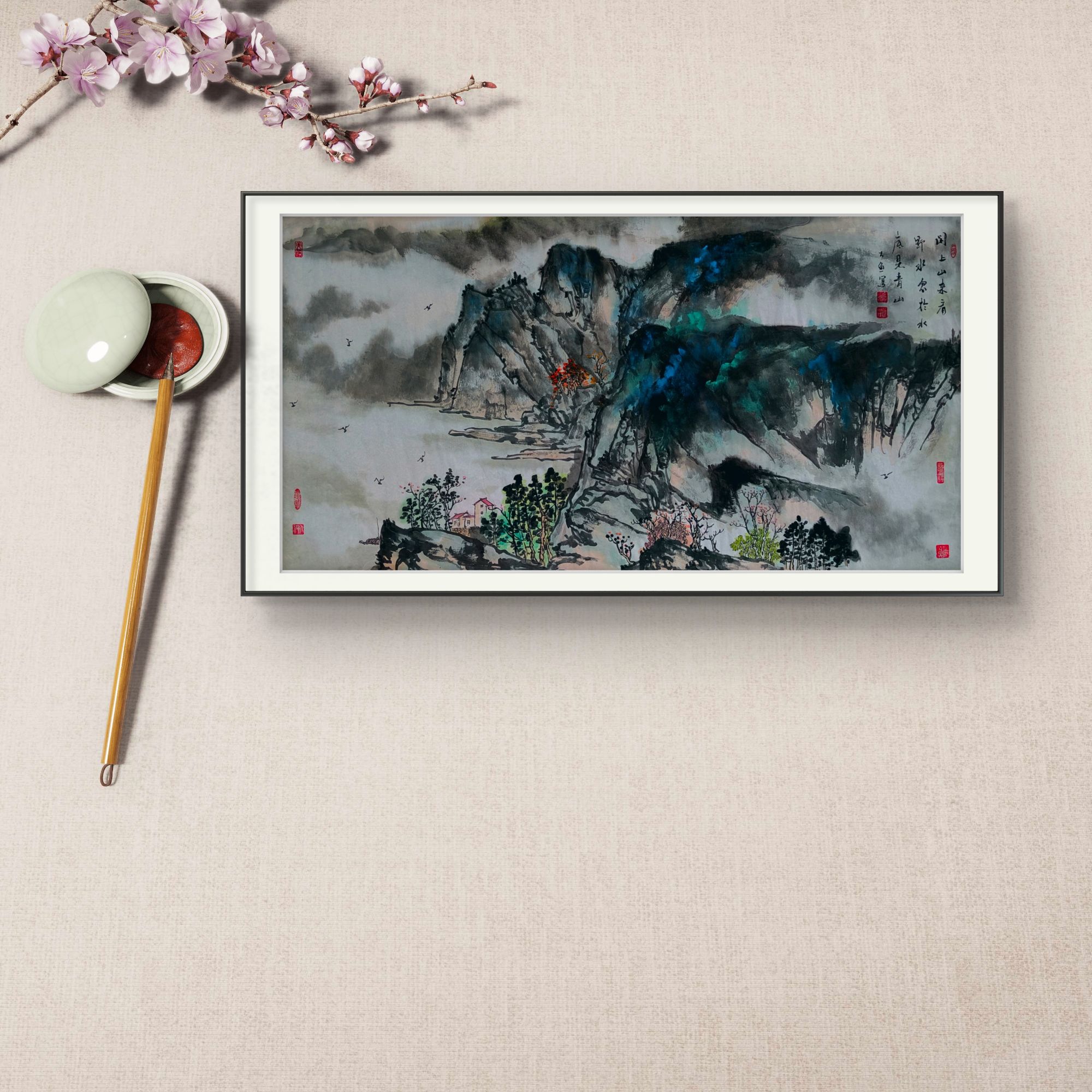 四尺68*138大风堂王斌写意山水画中国画客厅书房办公室茶室挂画