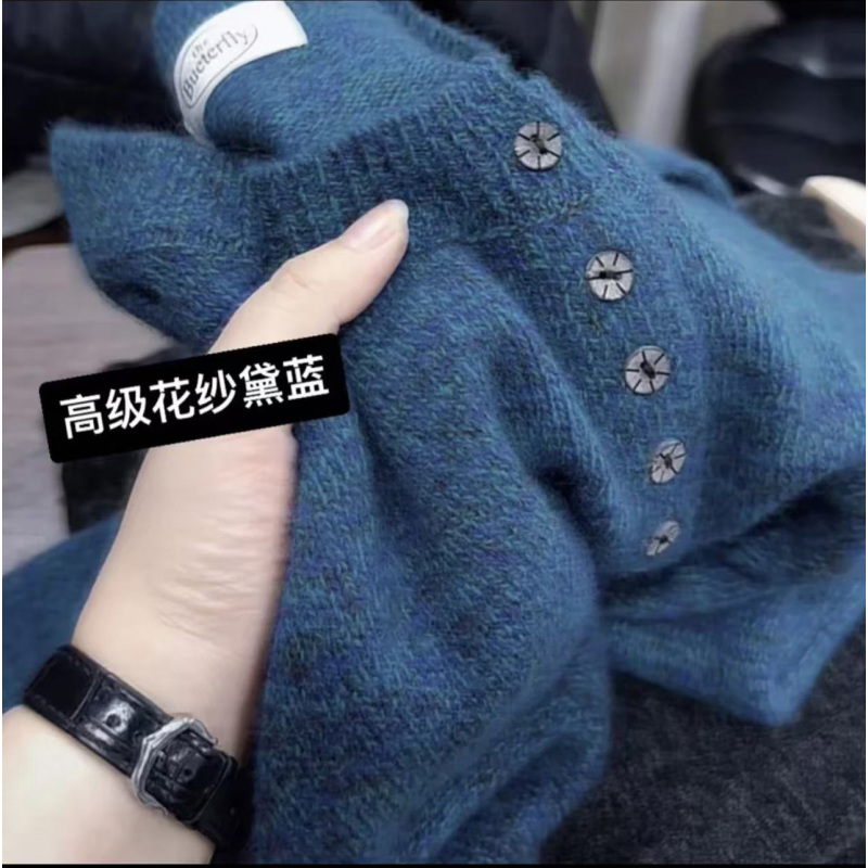 【佳佳的织黛女装】蓝眼泪~显瘦针织开衫上衣网红百搭外传宽松加厚