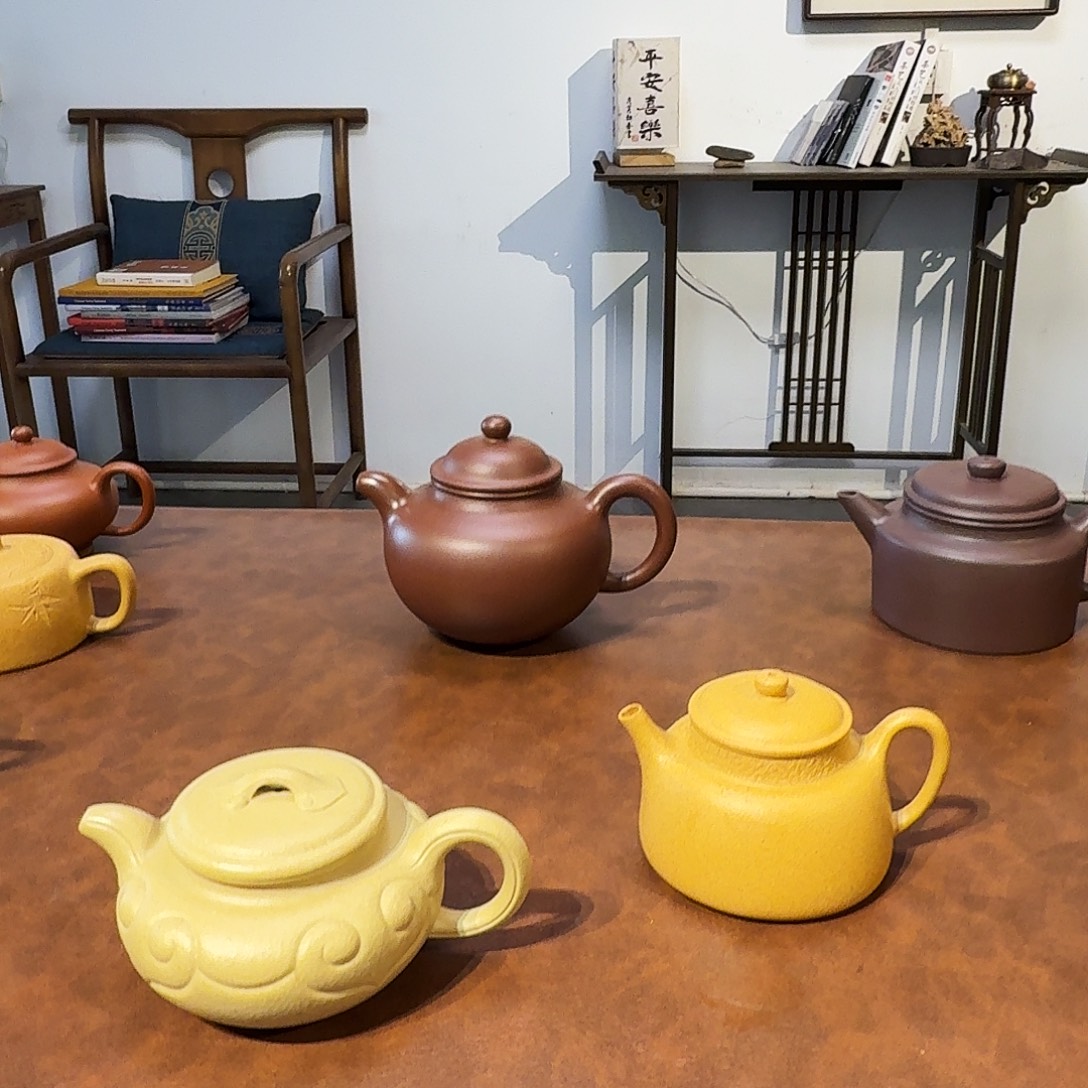 正***明紫砂茶壶大亨掇球1