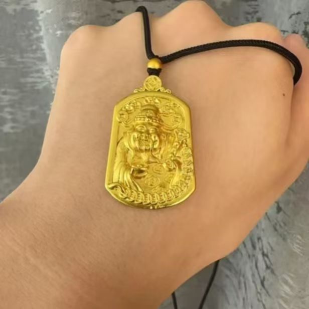 合金吊坠 合金吊坠 财源广进雕刻时尚精美挂坠实心双面精雕吊坠