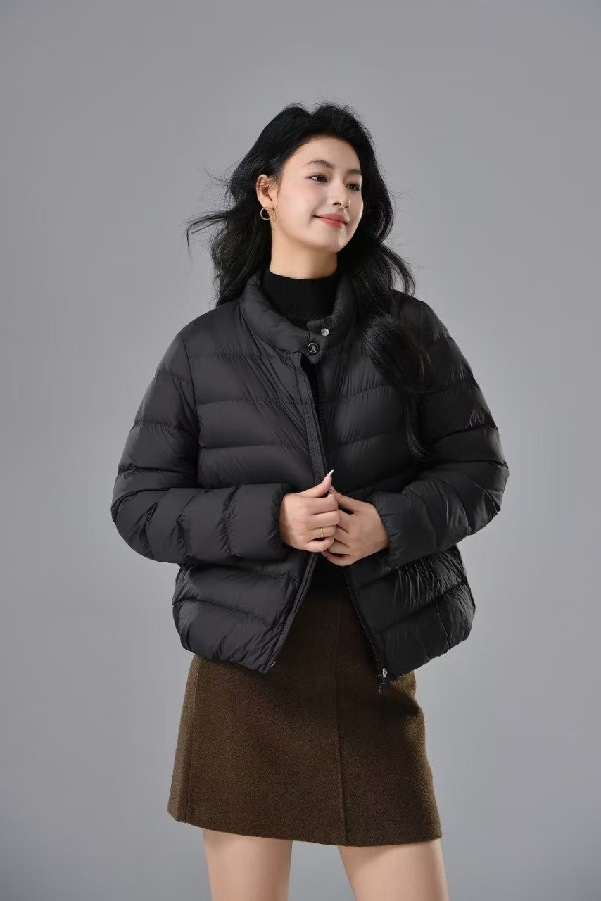 【阅初】2025新款韩版女短款加厚立领保暖薄90羽绒服时尚休闲百搭