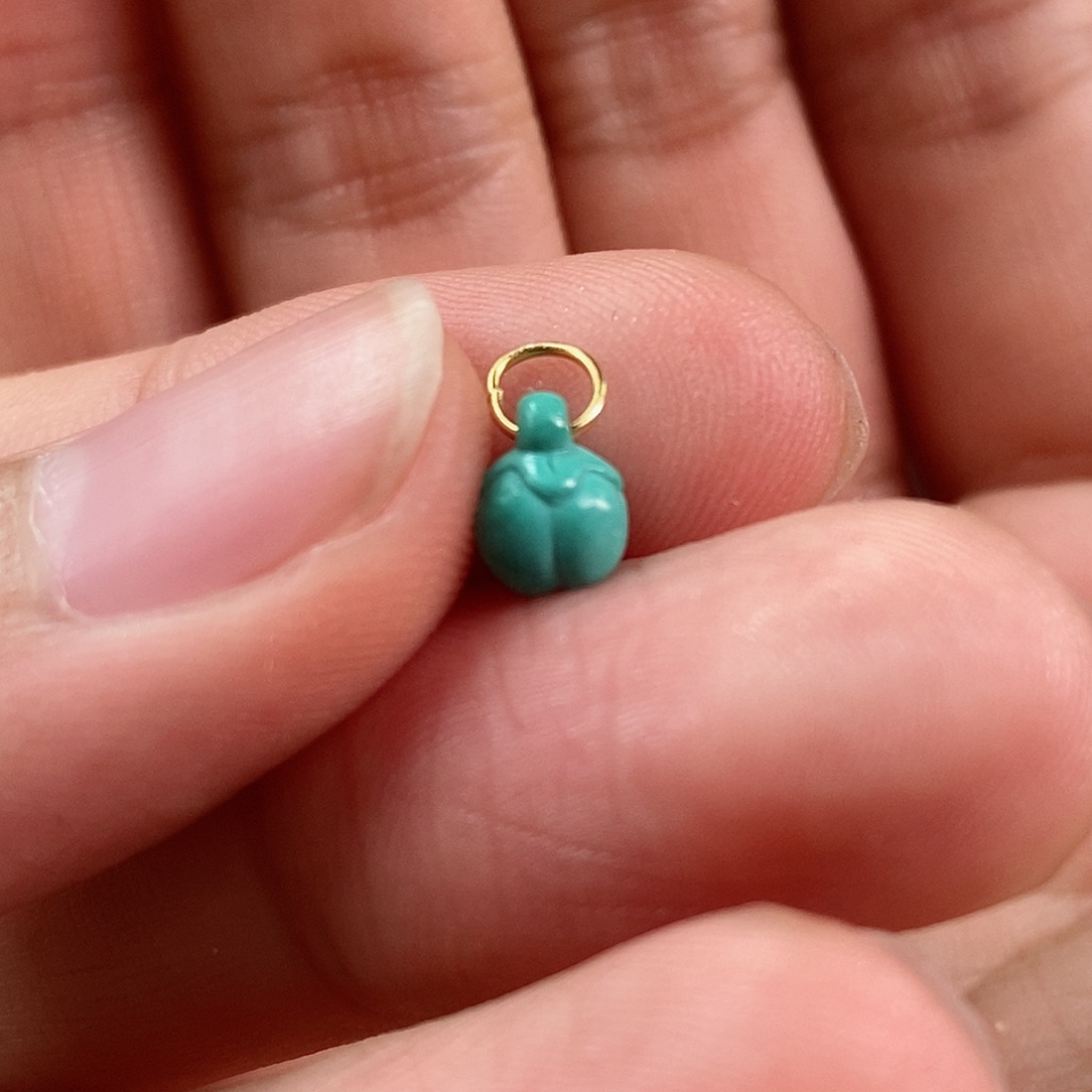 绿松石珠宝奇石18K金镶嵌