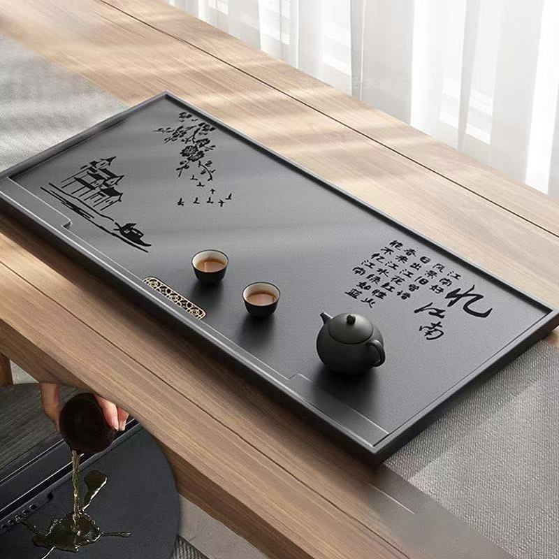 亿江南百搭茶盘家用办公直排新中式轻奢简约可内嵌排水茶托