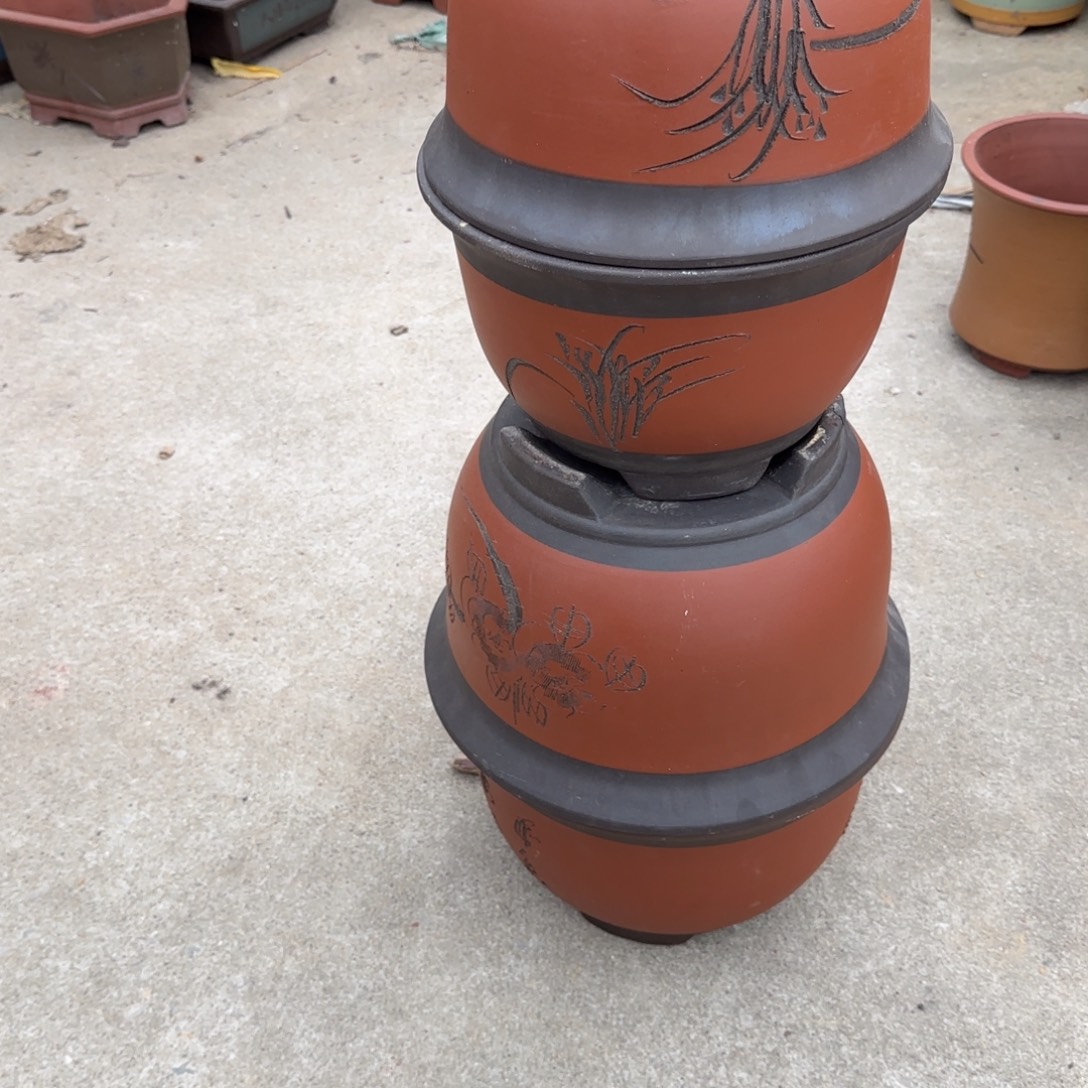 紫砂花盆口径18.12/14.10口径