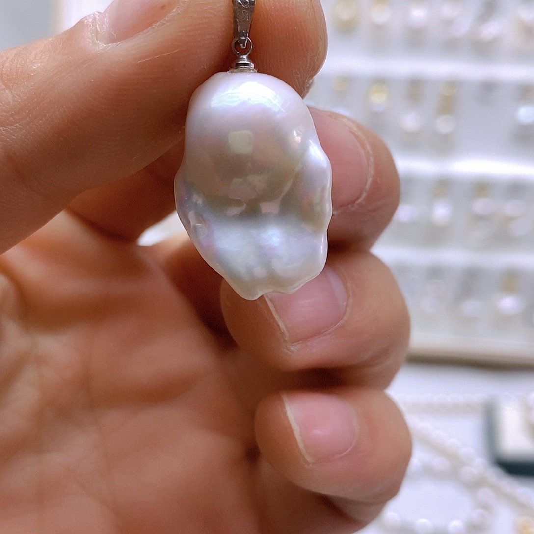 淡水珍珠颈饰银S925镶嵌