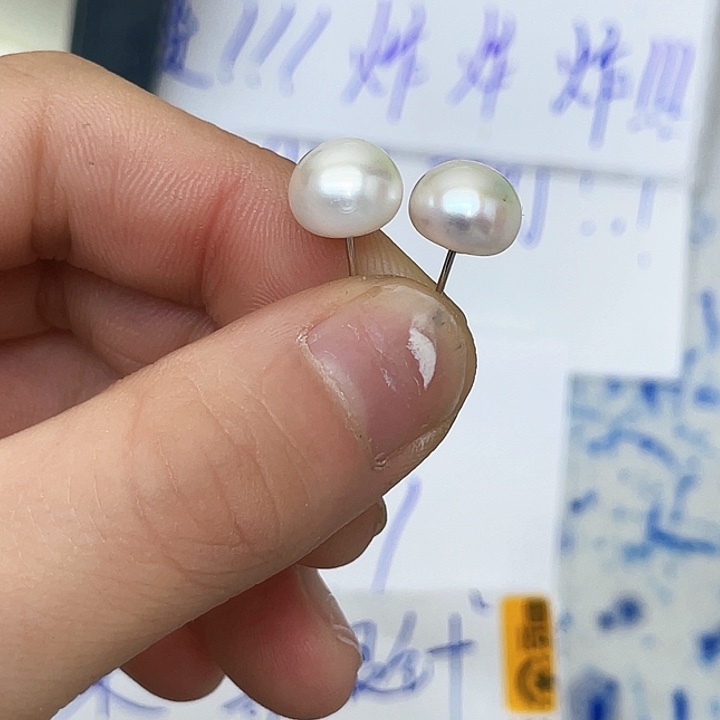 淡水珍珠耳饰银S925镶嵌雪****爱