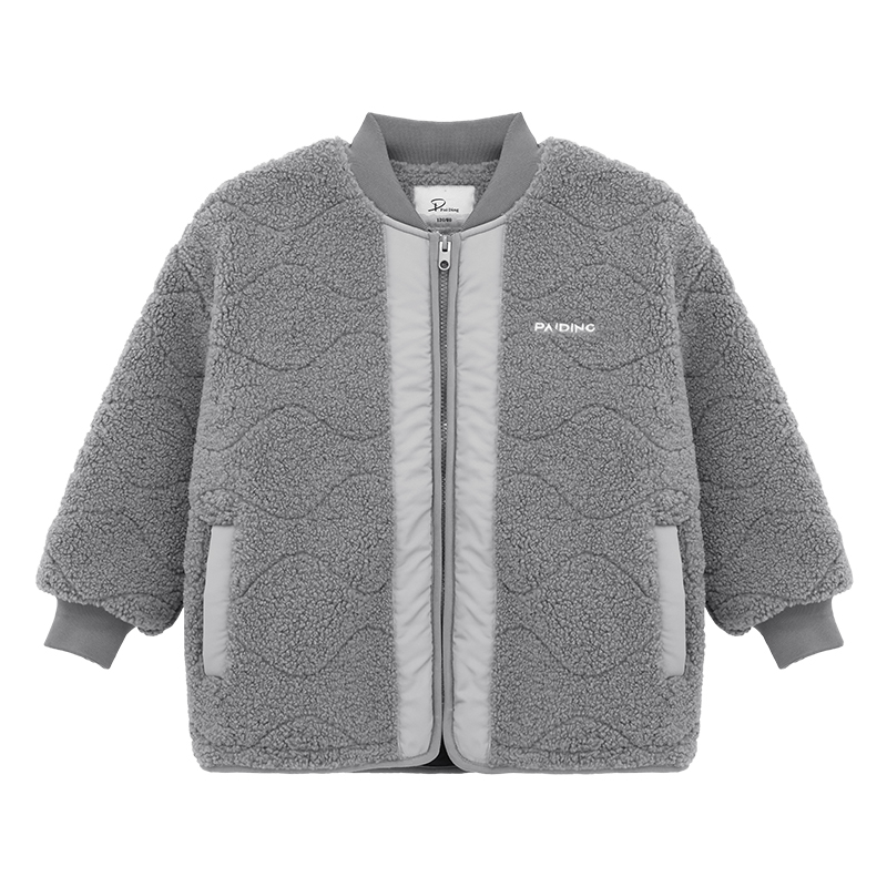 冬装儿童韩版中大童潮流棒球领拼接休闲保暖外套WPL3012-wtt3