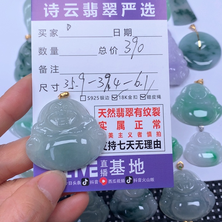 翡翠未镶嵌颈饰天