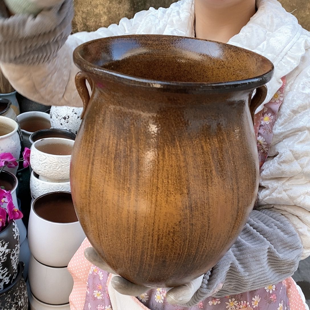 紫砂花盆正品口20高27