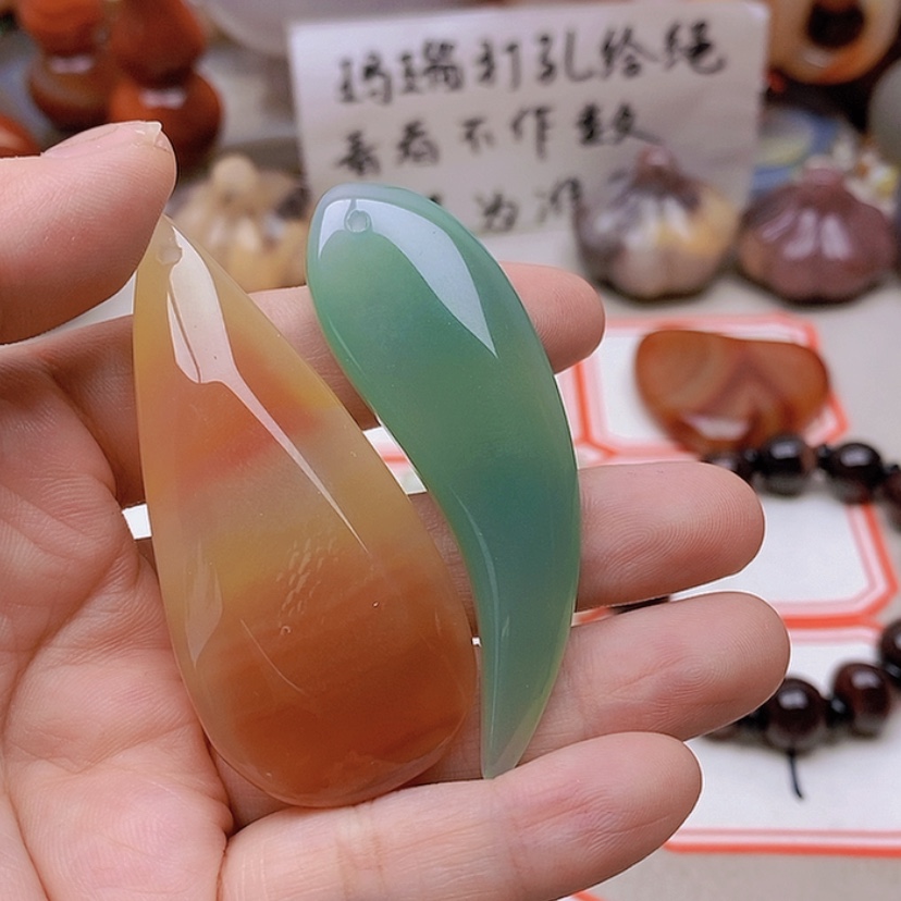 【闪购商品】未镶嵌玛瑙/玉髓珠宝半成品咪*