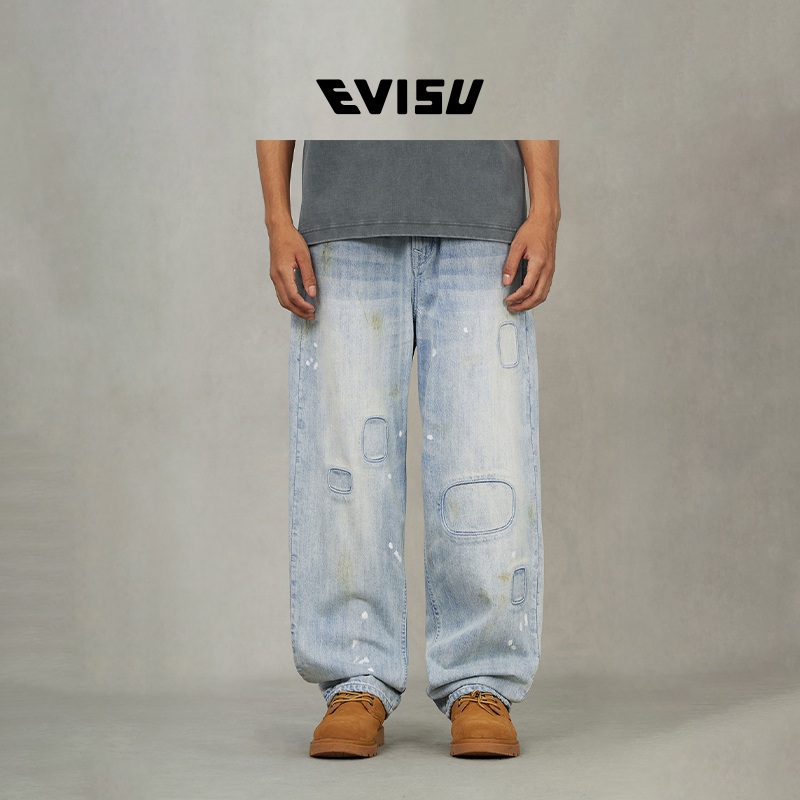 EVISU福神 2025秋新品男士海鸥印花牛仔裤2EAEJM5JE6006LFDN
