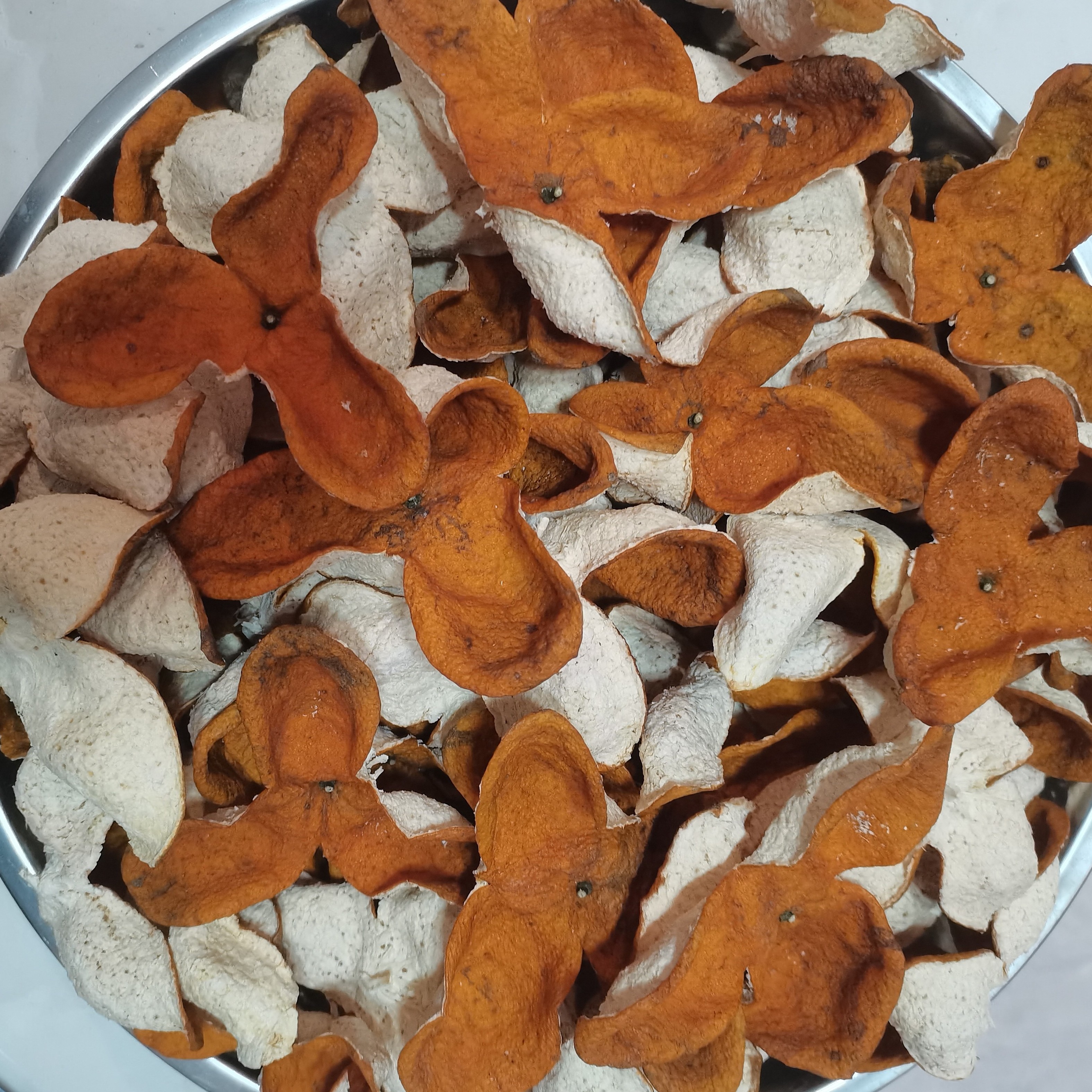 2025茶枝柑生晒冬后大红皮（统货）有台风疤介意慎拍（21年树）收藏款