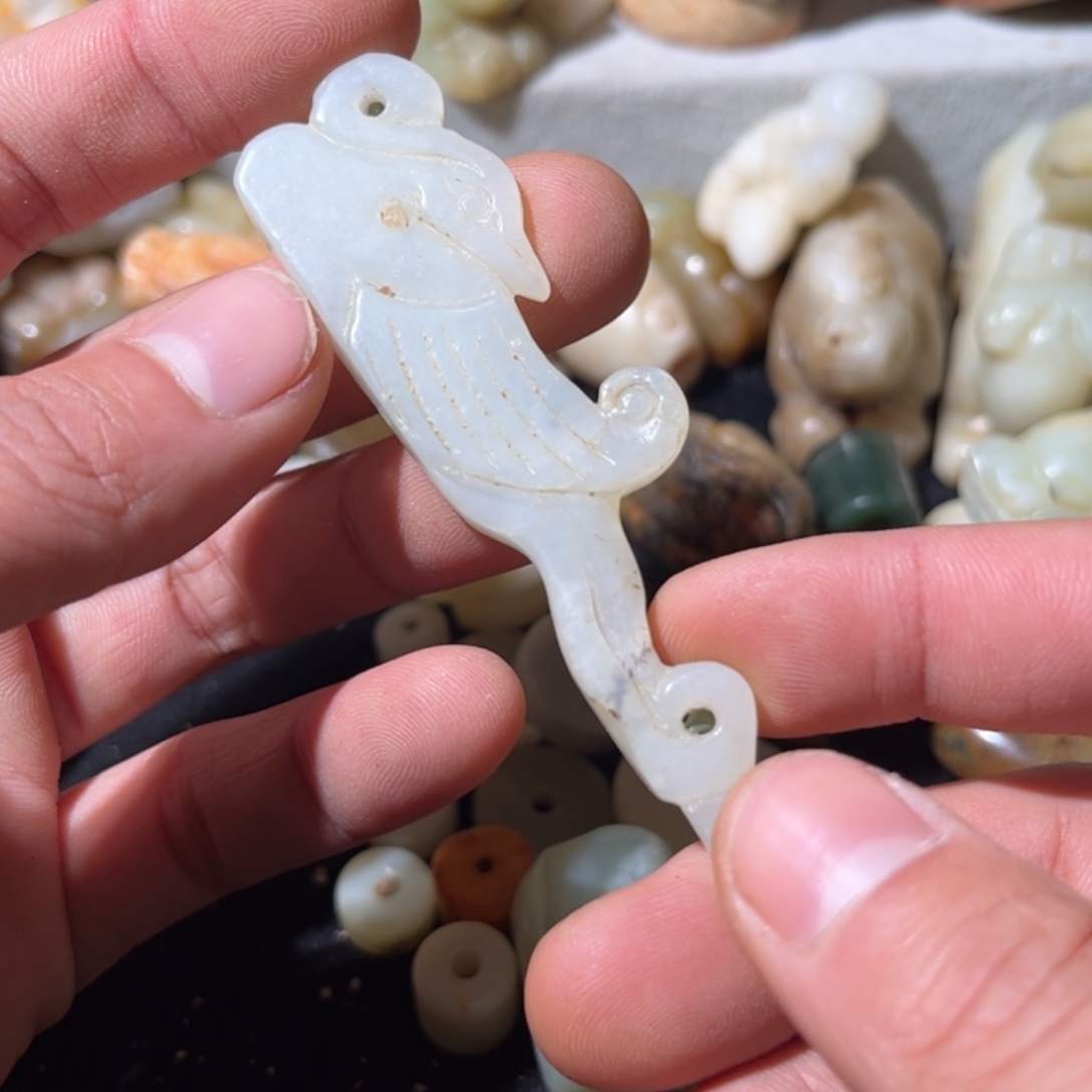 白***G和田玉未镶嵌挂件