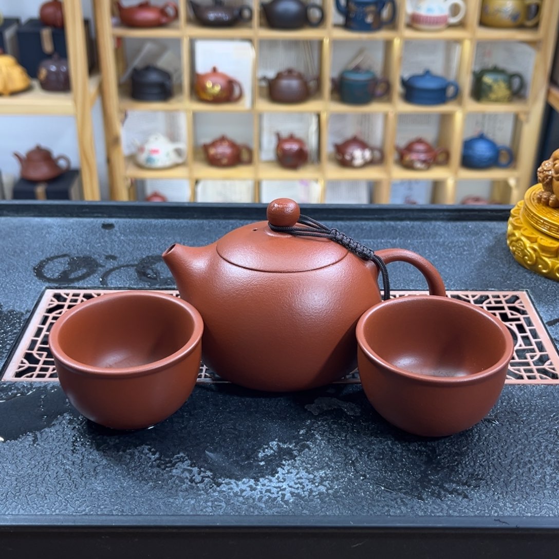 紫砂紫砂曾健全橘皮西施（一壶四杯）