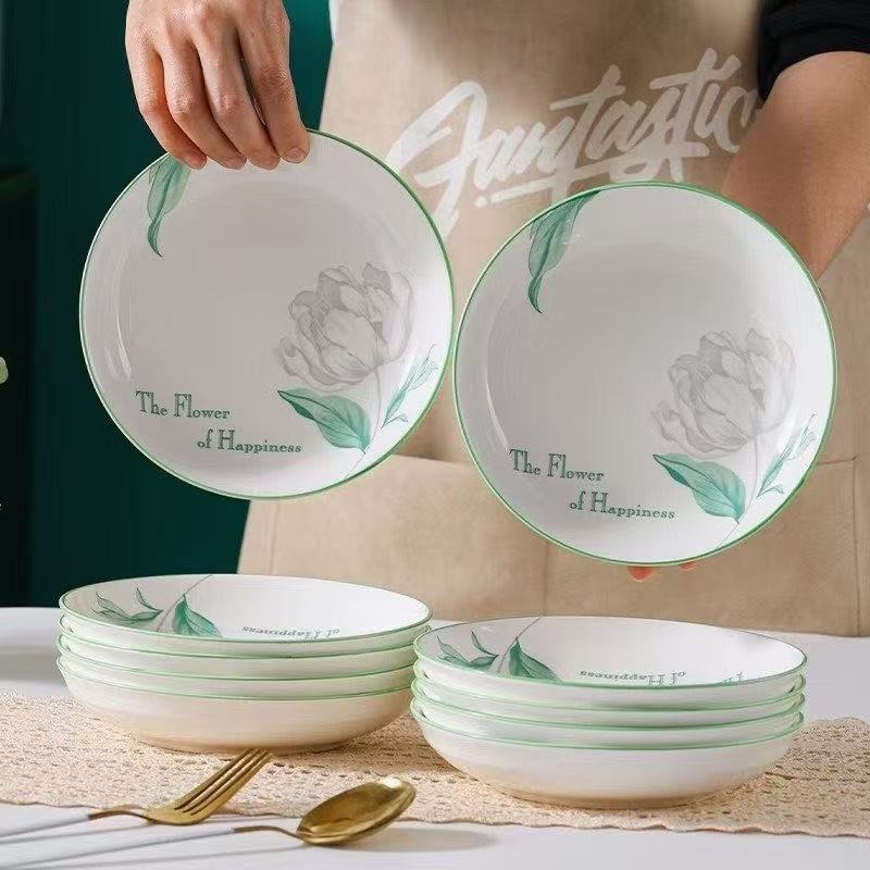 【乐乐专属】6.5英寸夏荷饭盘6只装