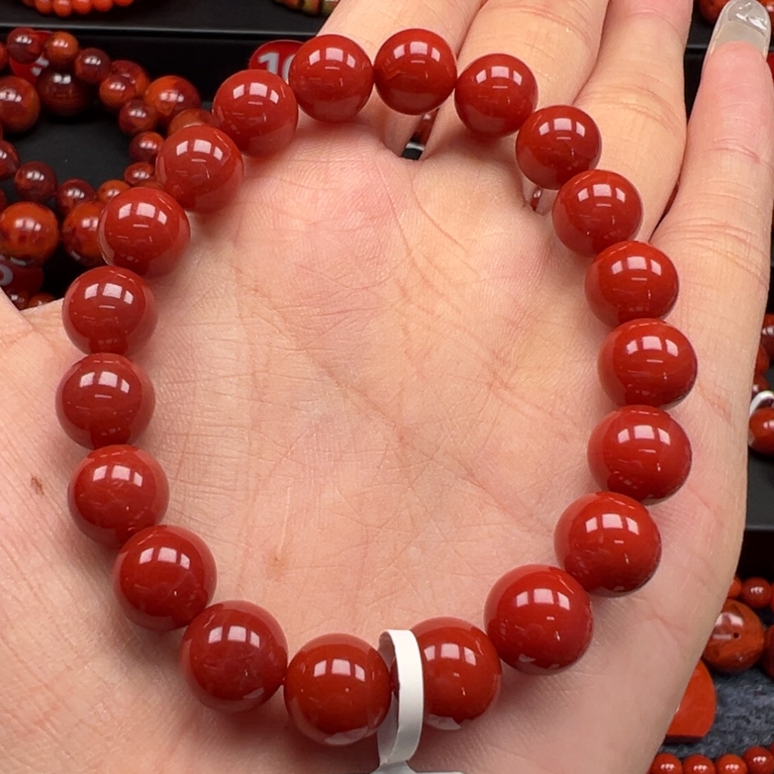 闲***人手链未镶嵌南红玛瑙保山大水沟手串9+