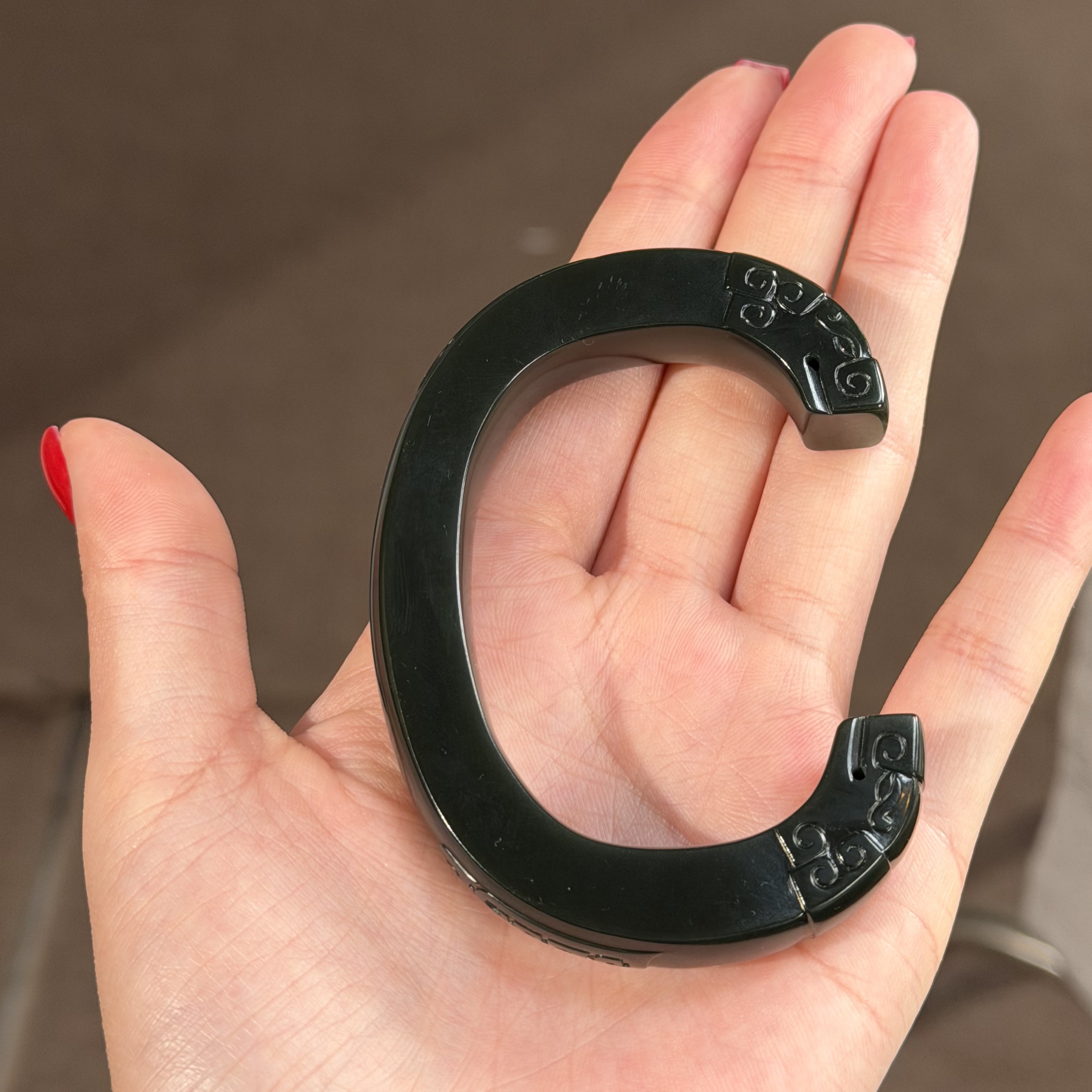 小董家·【双龙镯】C型镯仿古工艺手工雕刻硬汉风格