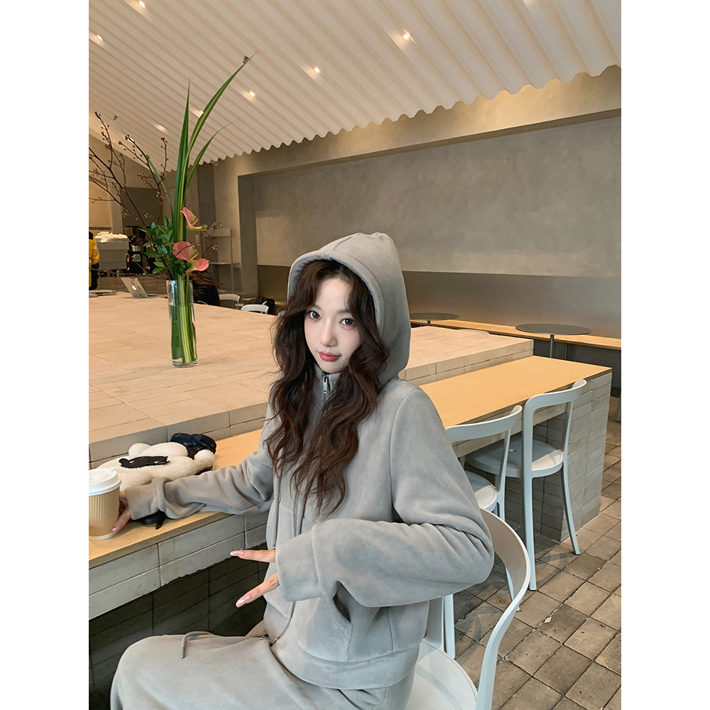 张贝贝 豆乳慕斯 500g双面糯米绒 加厚软糯休闲套装