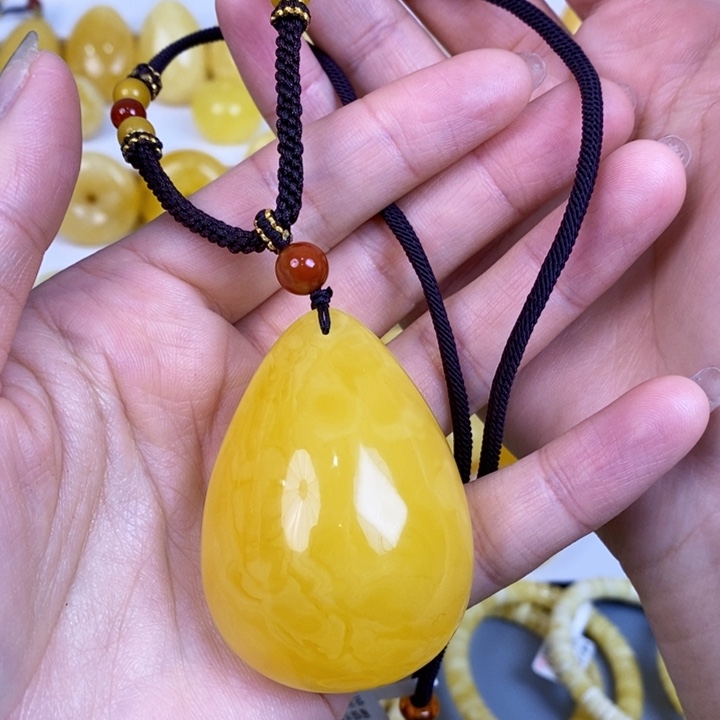 蜜蜡手链未镶嵌天然无优化琥珀蜜蜡