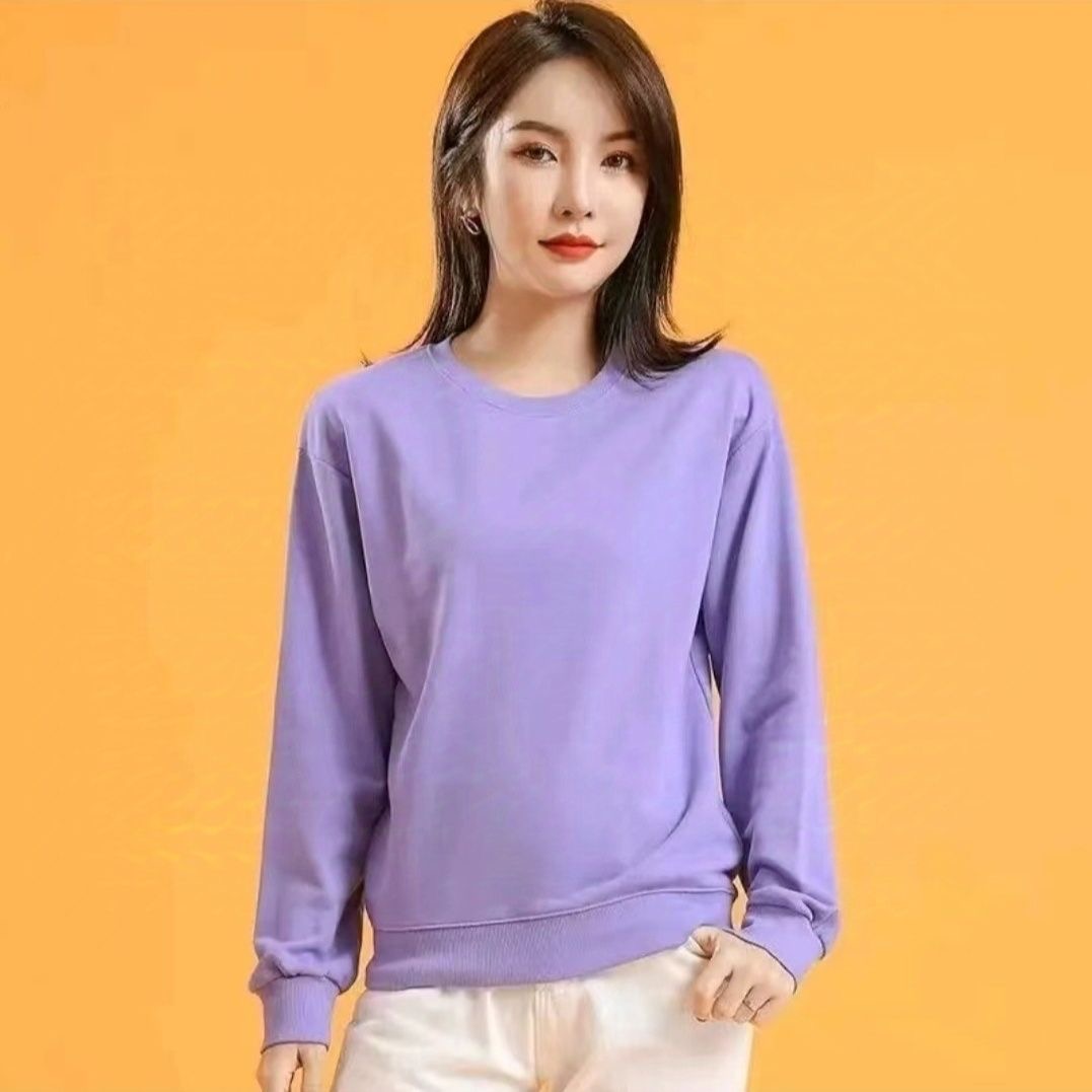 【净版女款】春秋新款女士短款正肩卫衣小个子圆领上衣2025