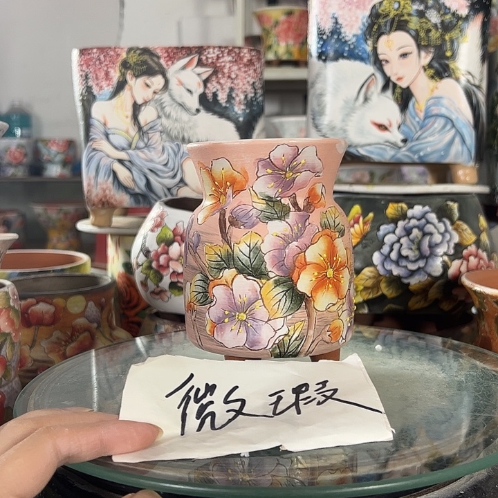 景德镇手绘花盆性价比超高