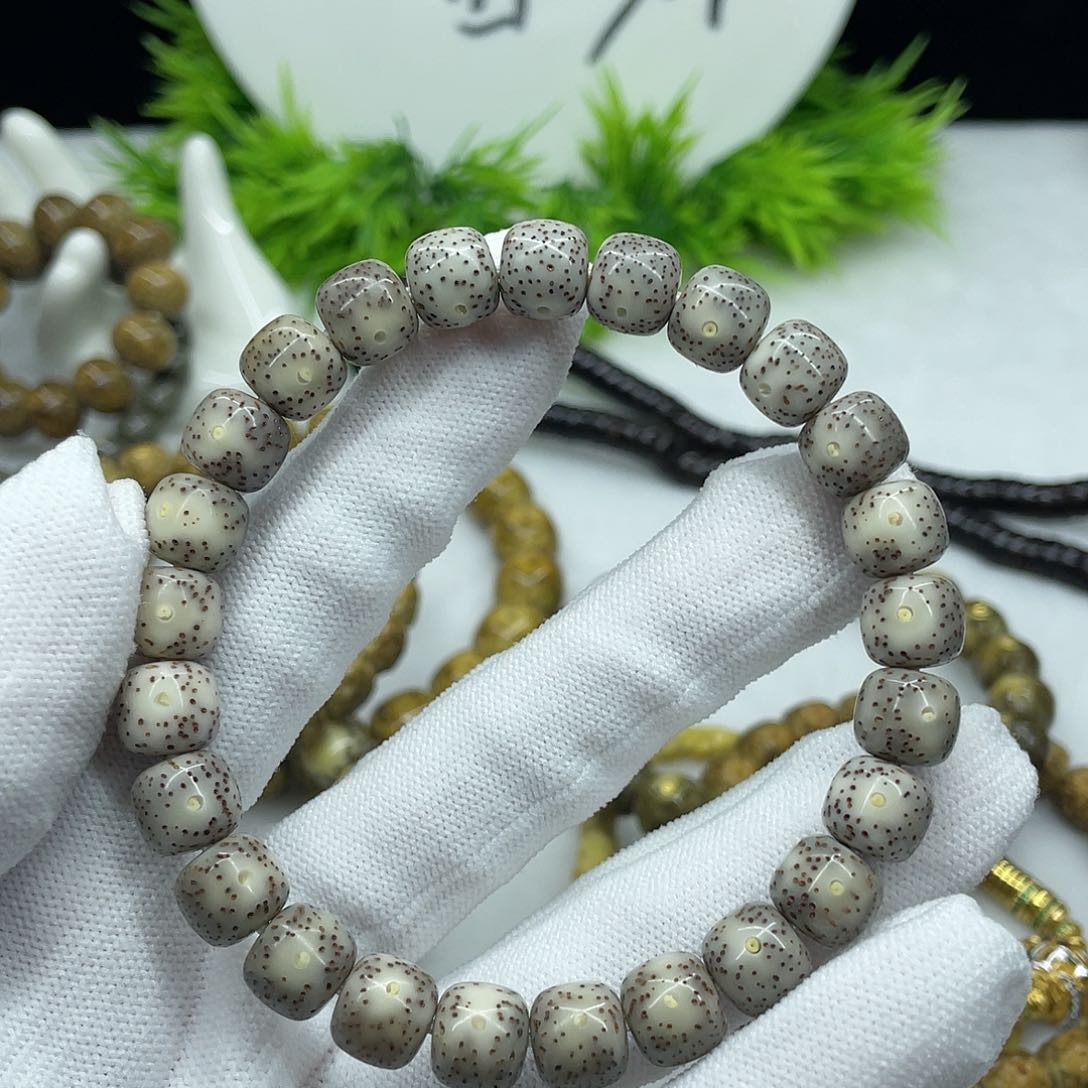 星月菩提手串用****3石玉料小细星9