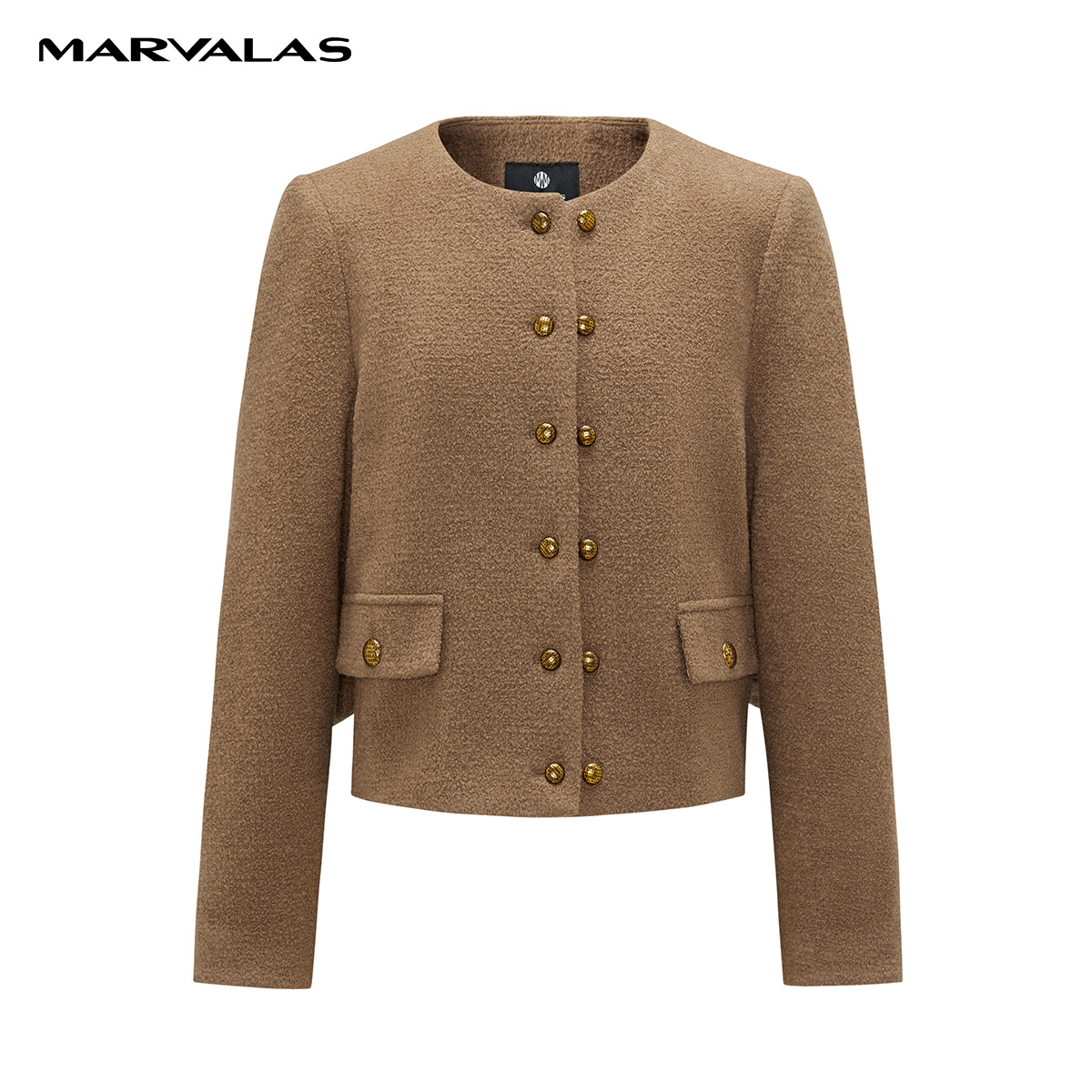 【曼德诗专柜同款】2025秋季新款小香风绵羊毛短外套M421306388