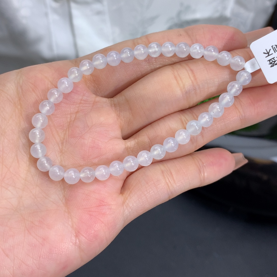 翡翠手链未镶嵌卡5白冰手串
