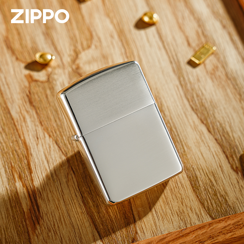Zippo打火机拉丝包银盔甲防风煤油打火机官方正品送男士礼物DY