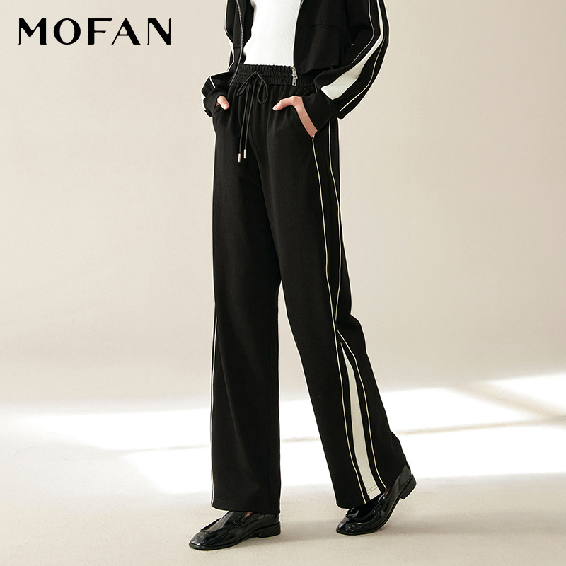 《力力淘专享》MOFAN摩凡秋新款黑色休闲裤