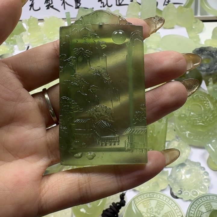天***白蛇纹石玉未镶嵌蛇纹石无镶嵌