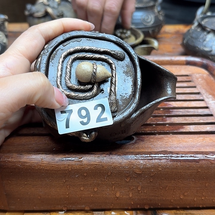 纯手工制作粗陶茶具