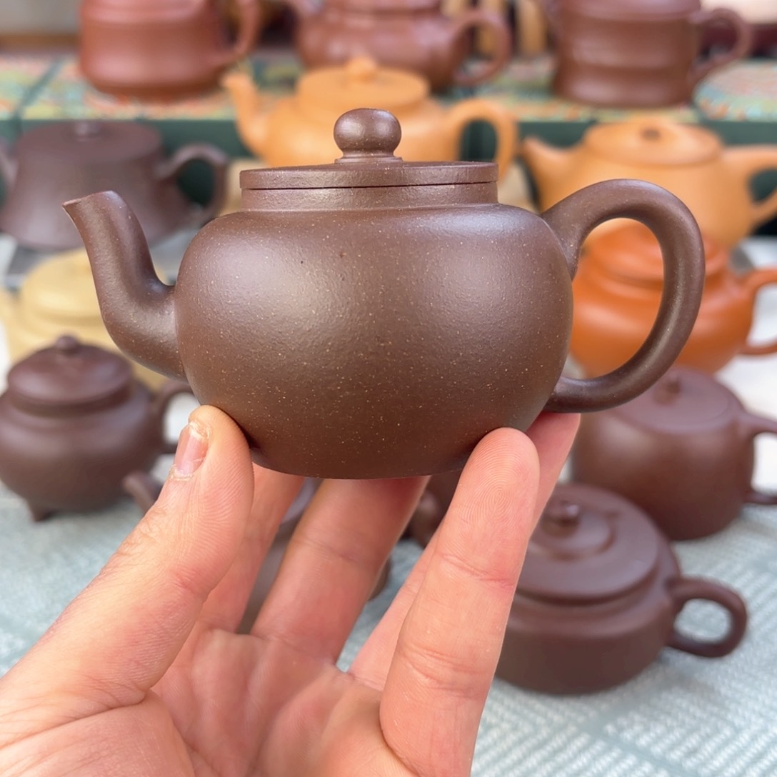 紫砂茶壶莲子 紫泥 150cc