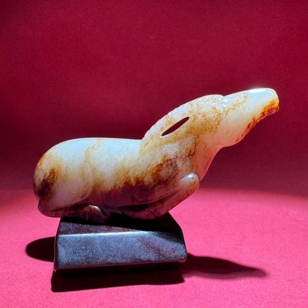 明早期红沁玉羊把件—HBG128934