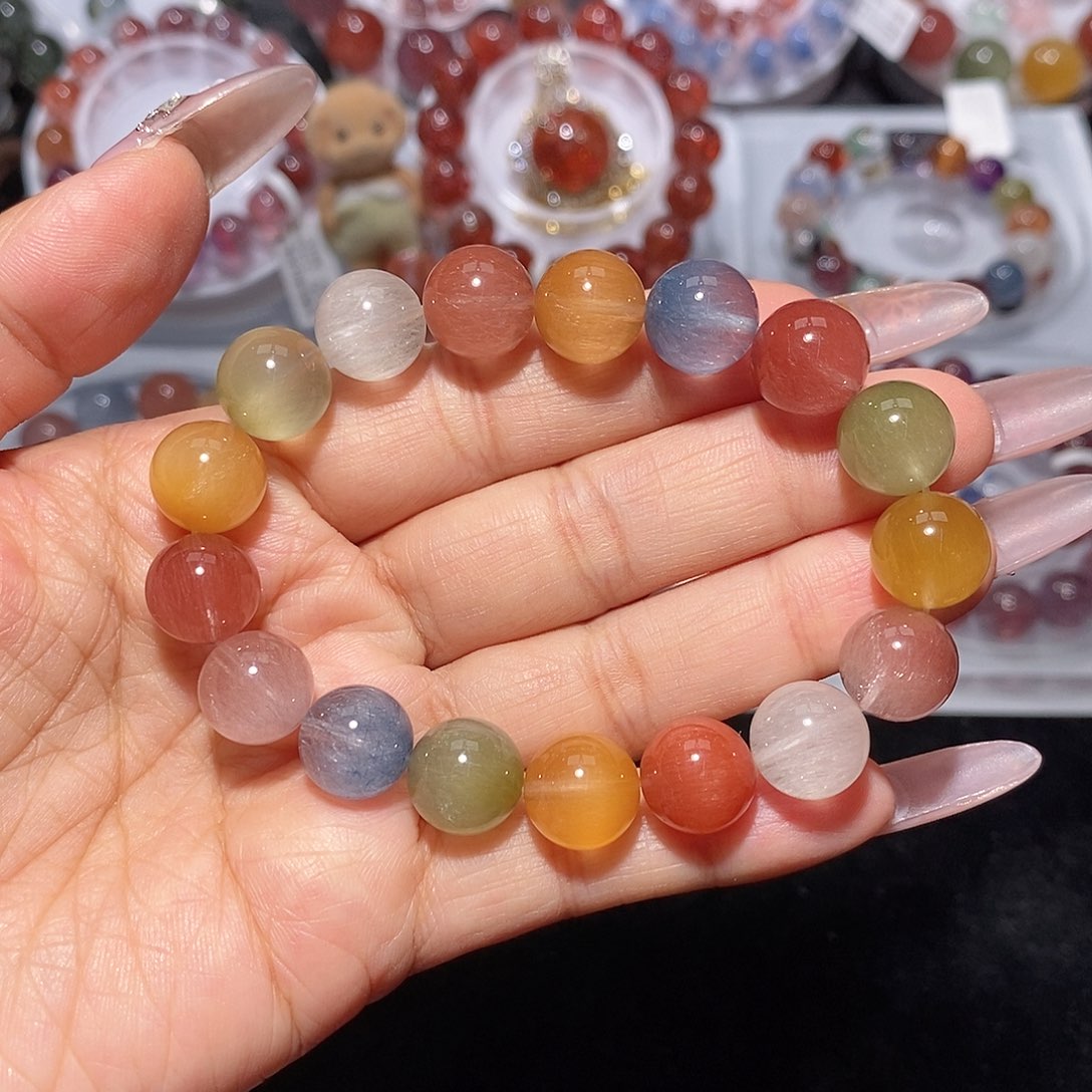 手链未镶嵌水晶彩兔毛